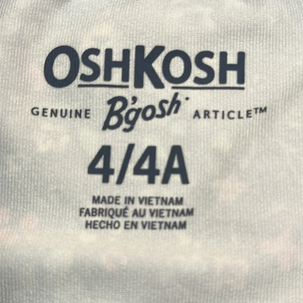 OshKosh b’Gosh Blue Ditsy Floral Rounded Neck Long-sleeve Crisscross Hem Top S4